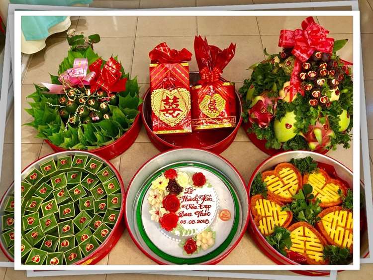 mâm quả cưới hiện đại