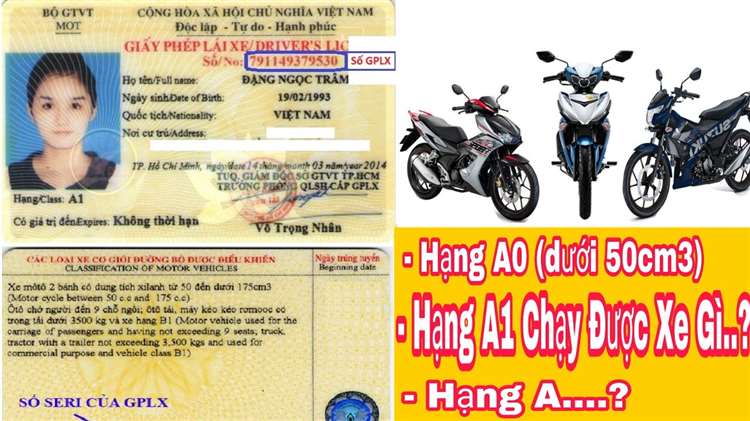Bằng lái A1 chạy được xe gì