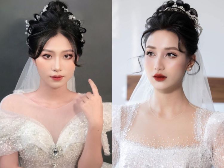 Tóc cô dâu có mái