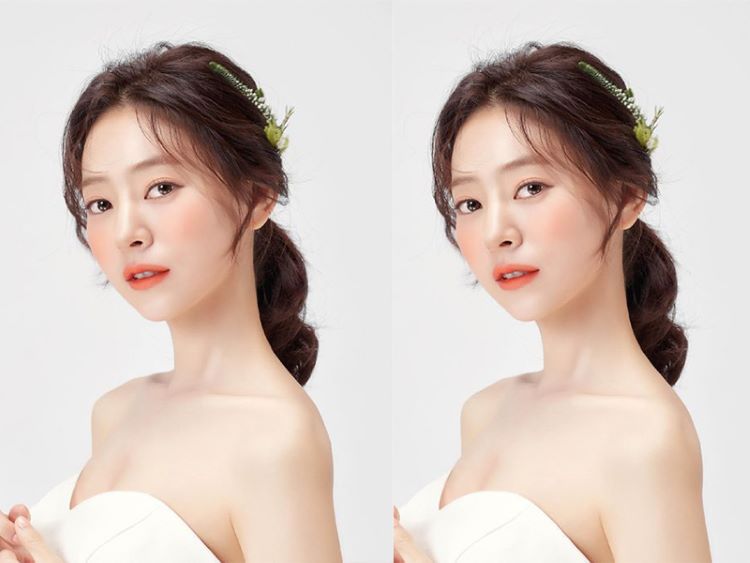 Tóc cô dâu có mái